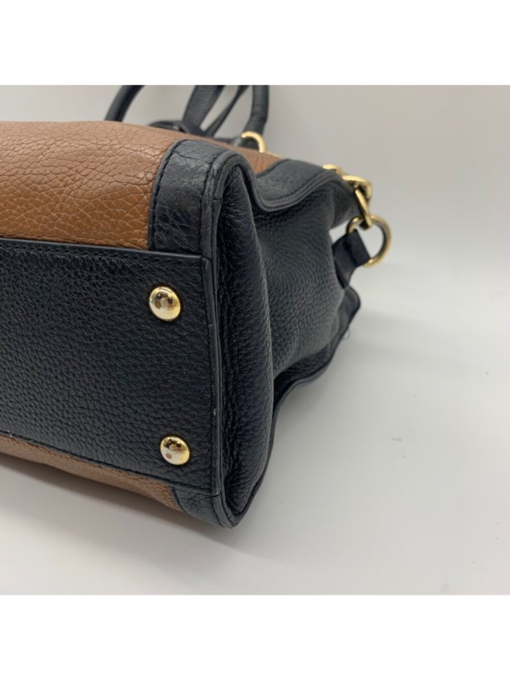 Michael Kors Hamilton Frame Black & Brown Satchel Bag - Picture 6 of 10